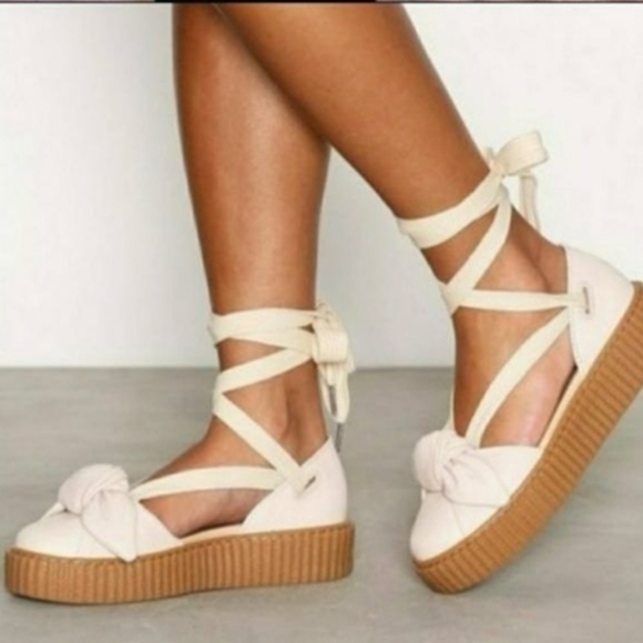 Fenty by Puma Bow Creeper Sandals, Oatmeal, 7 - Picture 1 of 12
